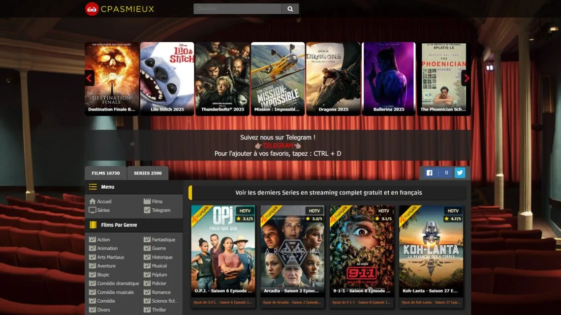 CpasMieux : voici la nouvelle adresse de Votre Portail de Streaming Illimité pour Films et Séries